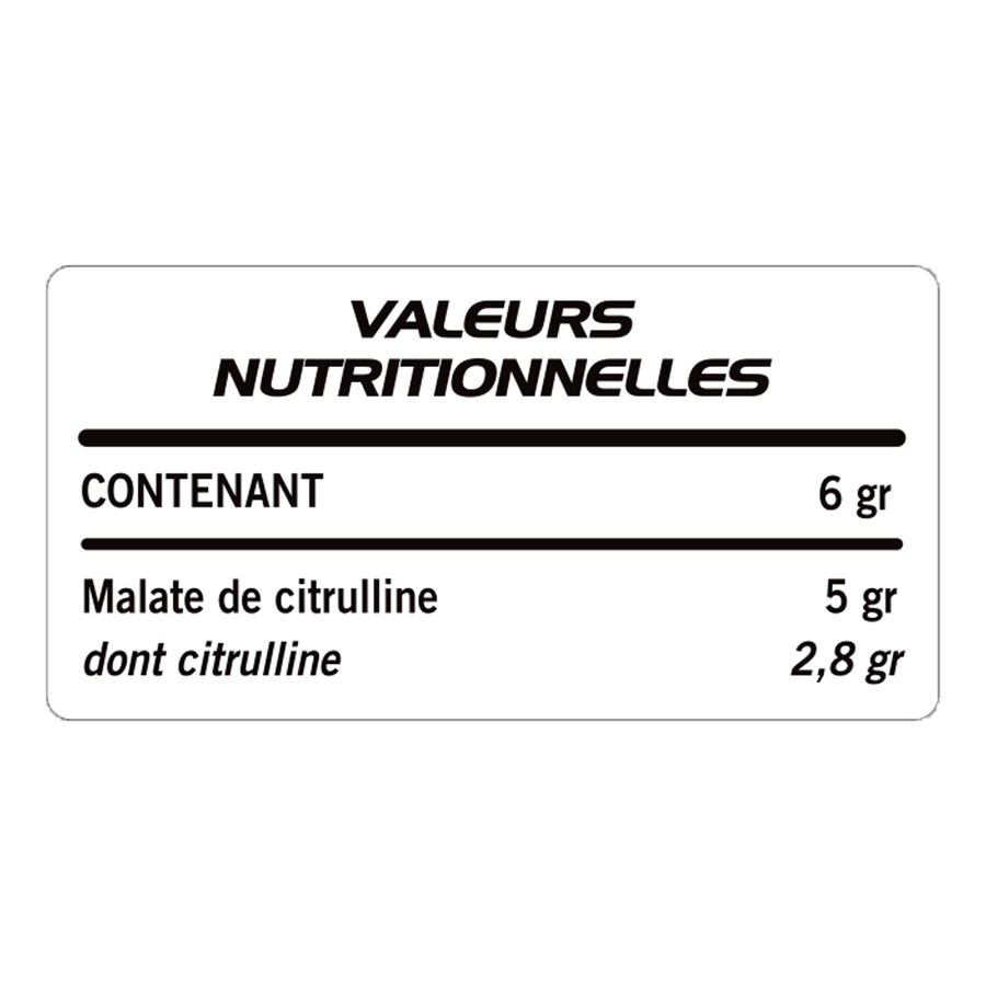 Tableau nutritionnel Citrulline Malate
