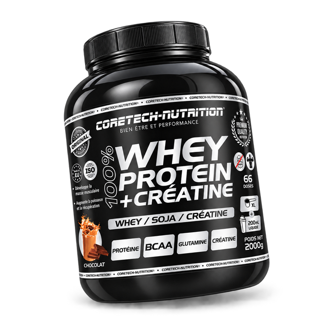 100% Whey Protein + Créatine chocolat Coretech Nutrition